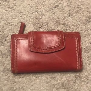 Fossil Red Leather Wallet
